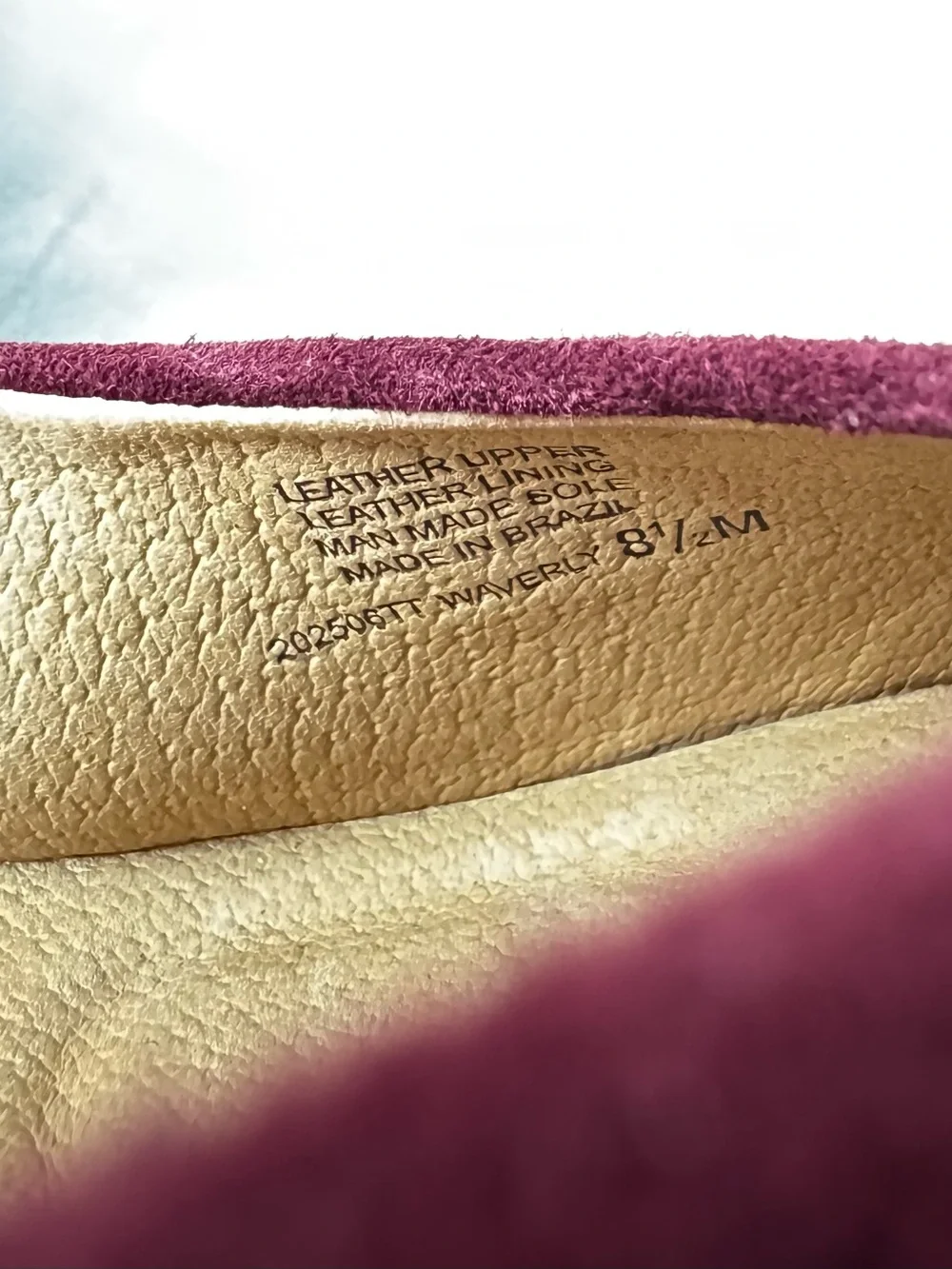 Brioso Women’s 8.5 M Burgundy Suede Leather Wedge Shoes Made Brazil NEW
